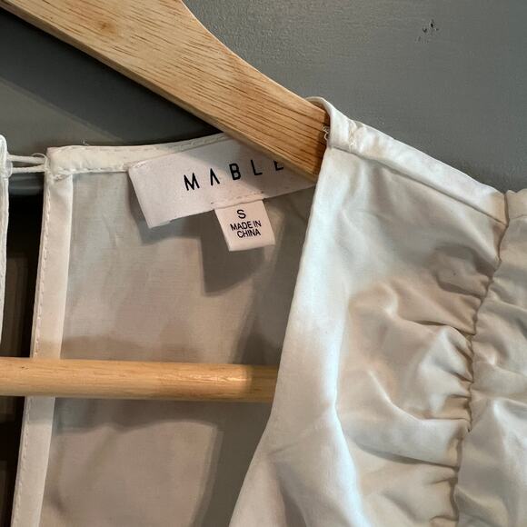 Mable White Ruffle Sleeve Mini Dress Size S - Picture 5 of 8